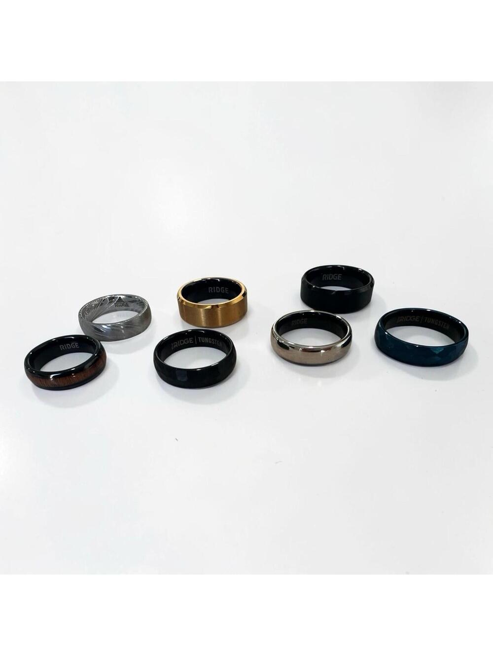 RIDGE Tungsten Carbide Rings Multiple Styles 6mm 8mm Wedding Band Comfort Fit